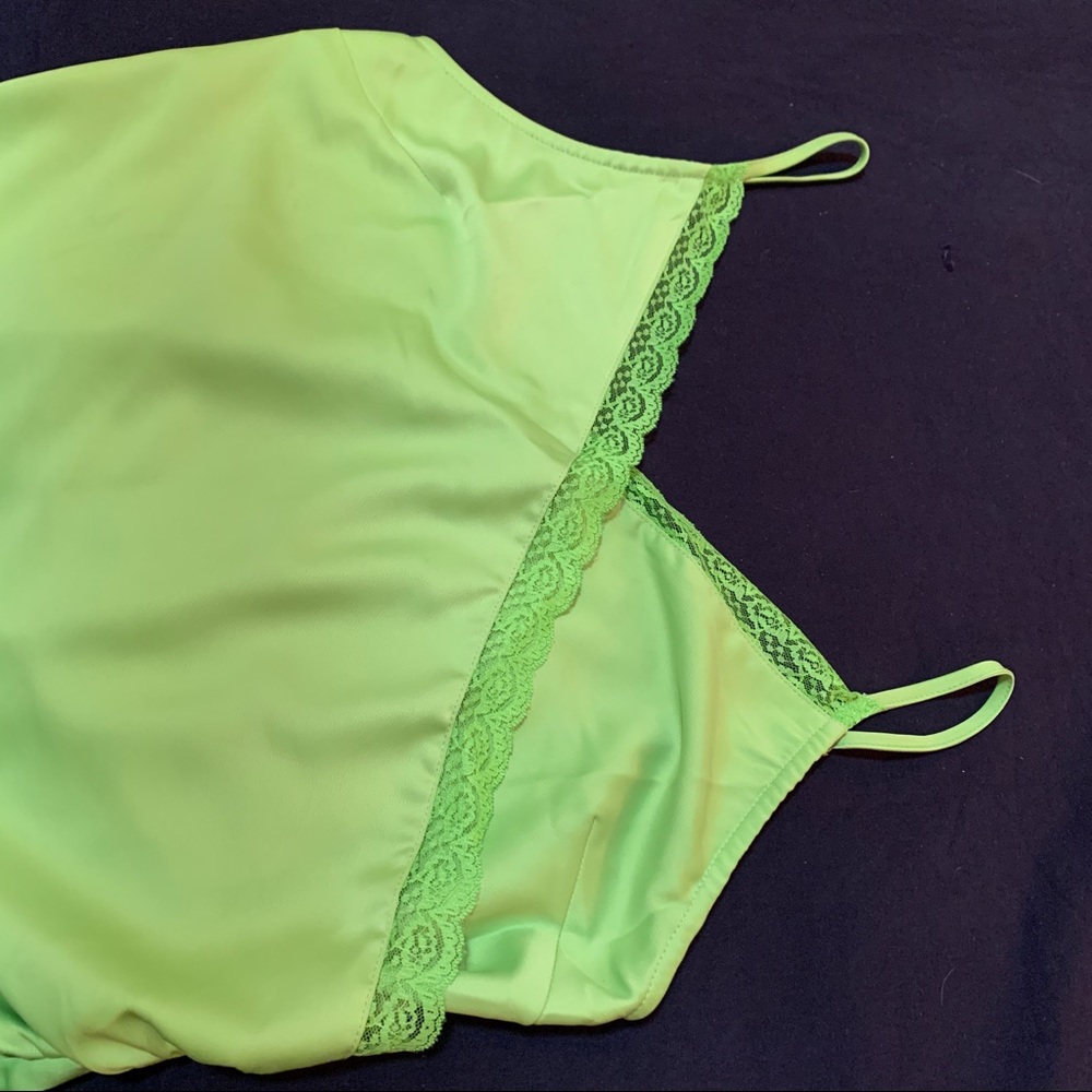 Lace Trim Satin Mini